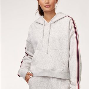 TNA The Iconic Hoodie (White with blue stripes)